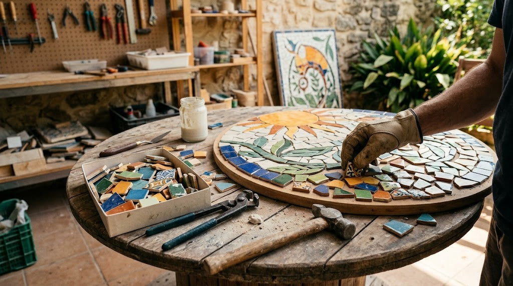 Faire de la mosaïque avec du carrelage