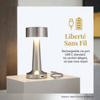 Lampe Vesper — Métal Tactile & Sans Fil
