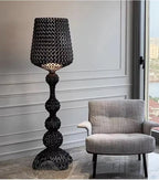 Lampadaire Baroque Transparent Style Cristal