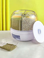 Distributeur de Céréales Pâtes et Riz Rotatif à 6 Compartiments