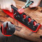 Aiguiseur à Couteau Professionnel - Rouge