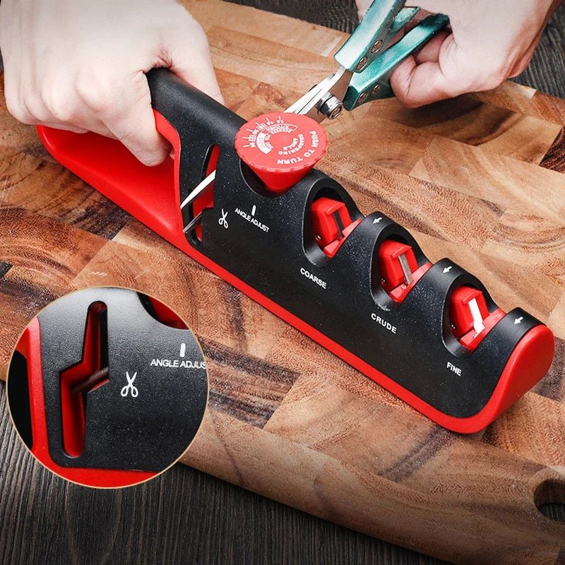 Aiguiseur à Couteau Professionnel - Rouge