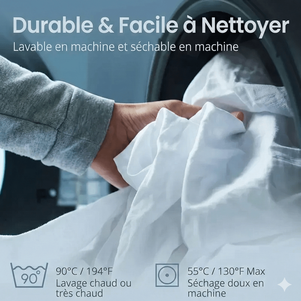 Alèse Drap Housse Imperméable et Respirante - Blanc