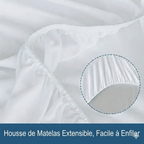 Alèse Drap Housse Imperméable et Respirante - Blanc