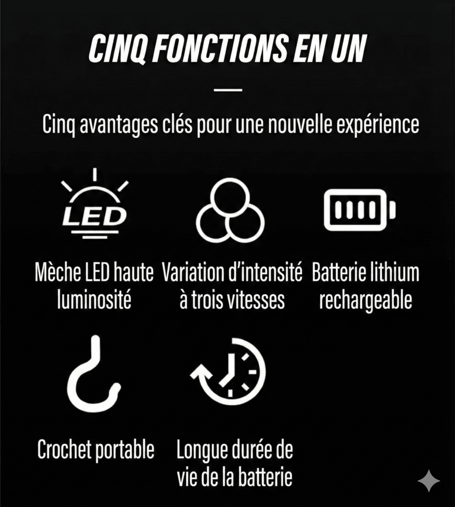 Ampoule 80W Sans Fil Rechargeable Waterproof à Suspendre -