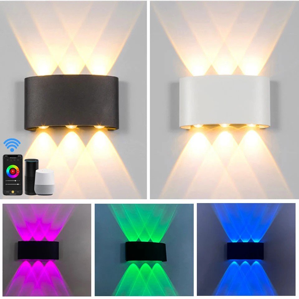 Applique Murale Connectée Alexa LED RGB - Blanc 8W