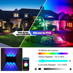 Applique Murale Connectée Alexa LED RGB - Noir 8W