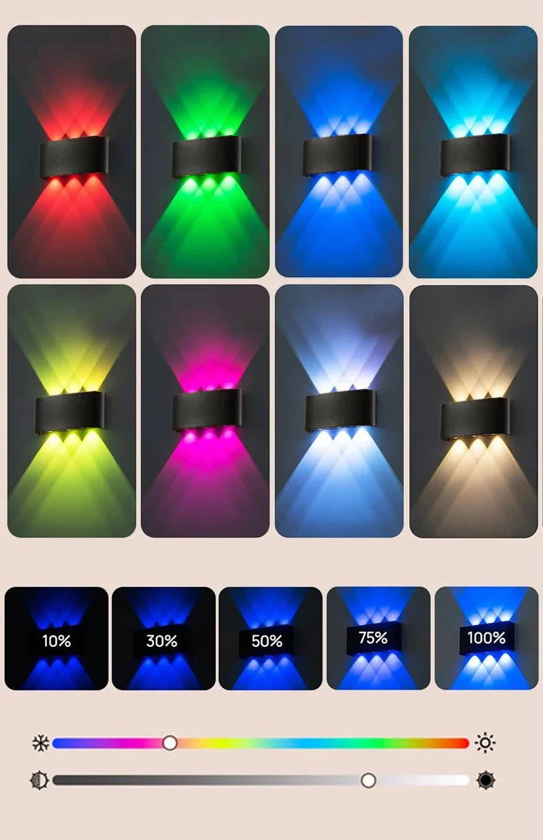Applique Murale Connectée Alexa LED RGB - Noir 8W