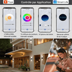 Applique Murale Connectée Alexa LED RGB - Noir 8W