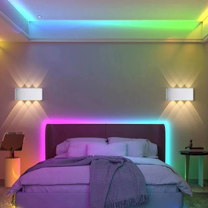 Applique Murale Connectée Alexa LED RGB - Noir 8W