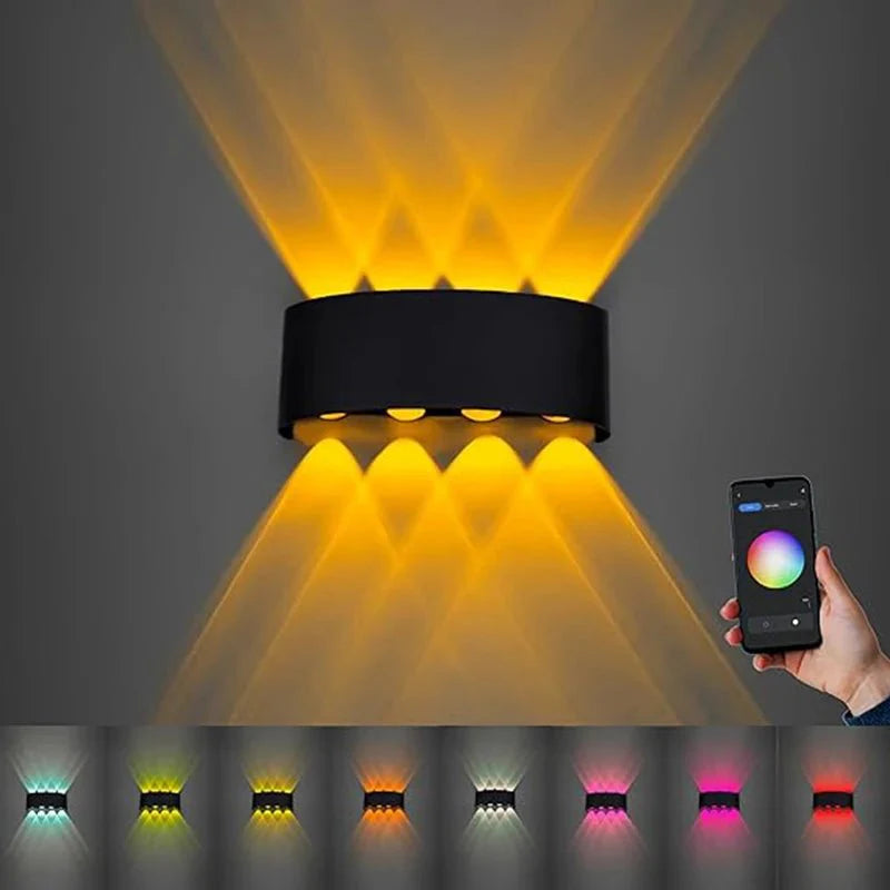 Applique Murale Connectée Alexa LED RGB - Noir 8W