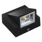 Applique Murale Cube Design Noir IP65 - Naturel 4000K