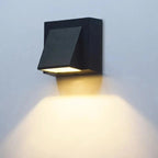 Applique Murale Cube Design Noir IP65 - Naturel 4000K