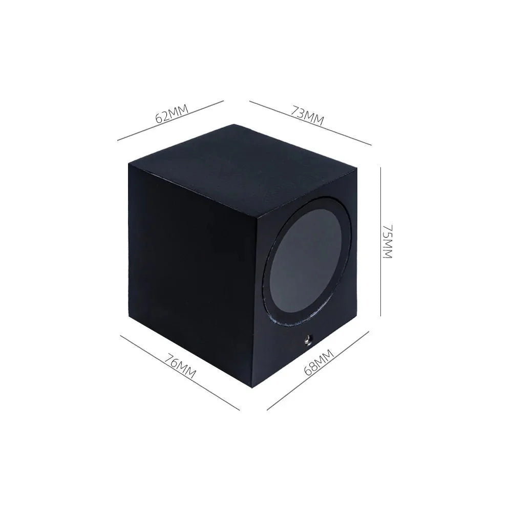 Applique Murale Cube LED Aluminium - D - Bas