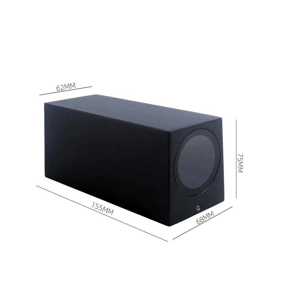 Applique Murale Cube LED Aluminium - D - Haut et bas