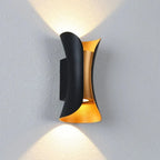 Applique Murale Design Noir et Or - Blanc froid - 6000K