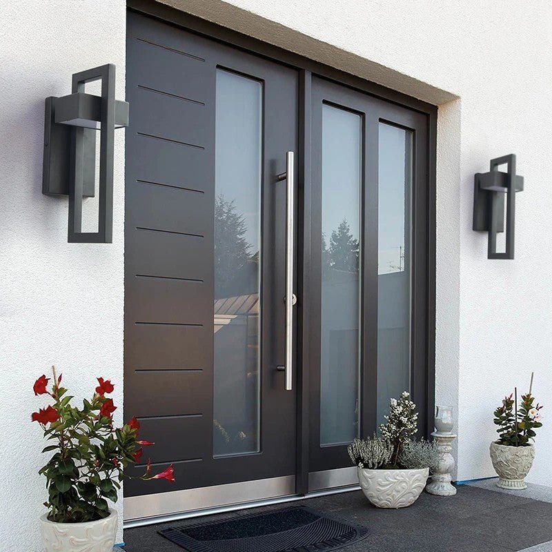 Applique Murale Extérieure LED Noire Moderne - Blanc chaud
