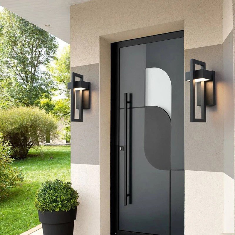 Applique Murale Extérieure LED Noire Moderne - Blanc froid