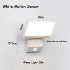 Applique Murale LED avec Détecteur - Blanc