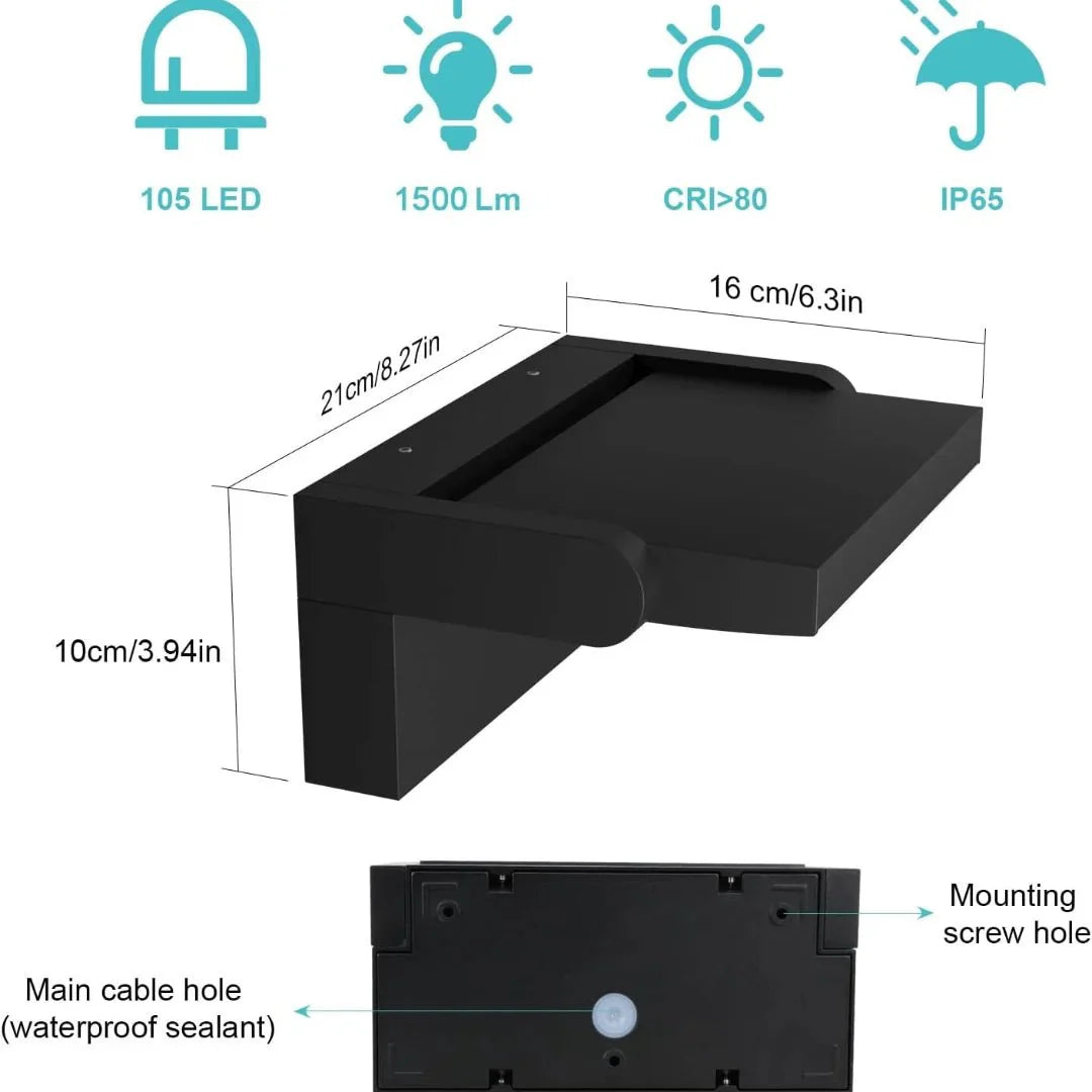 Applique Murale LED Cubique - Sans détecteur