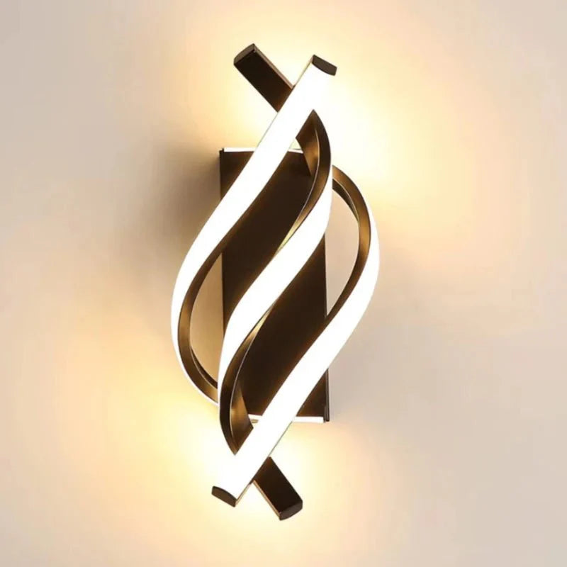 Applique Murale LED Design Ondulé Spirale - Blanc