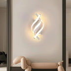 Applique Murale LED Design Ondulé Spirale - Blanc