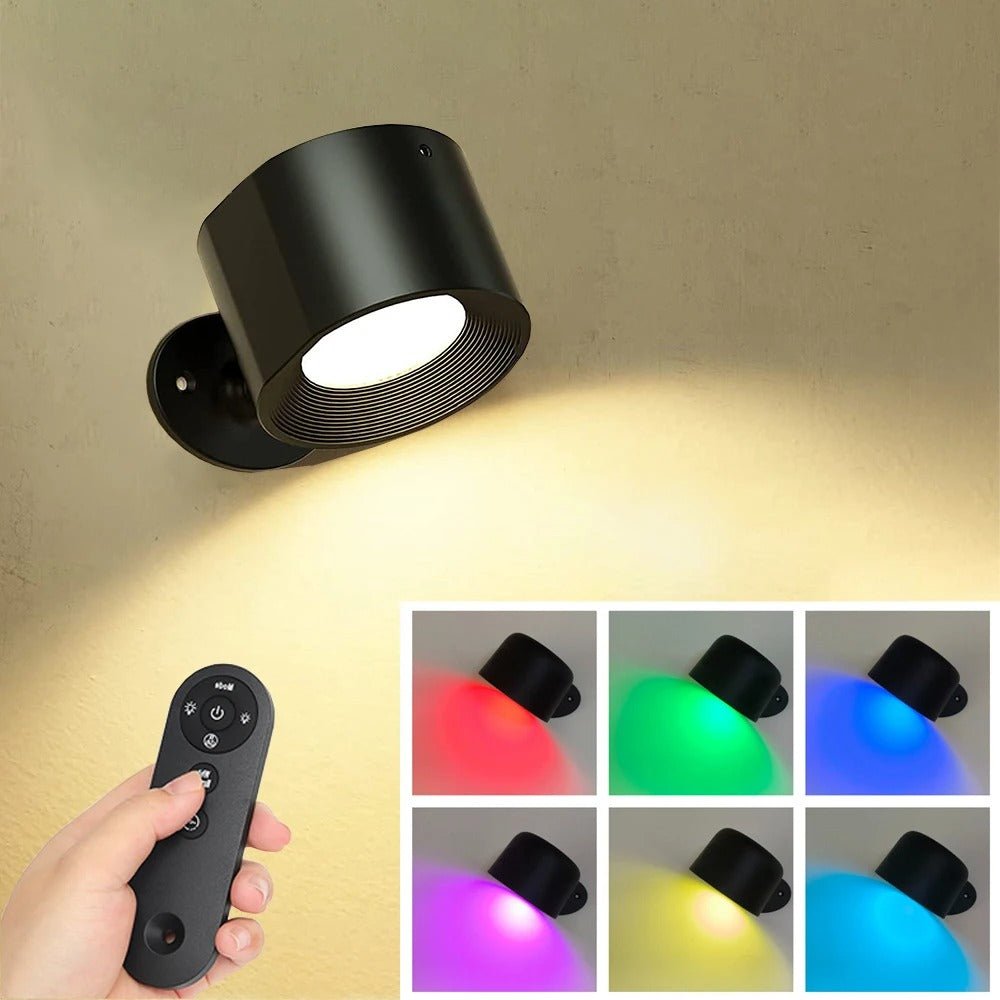 Applique Murale Led sans Fil RGB - Noir