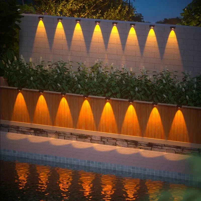 Applique Murale Solaire Faisceau vers le Bas - Lumière blanche froide - 2LED