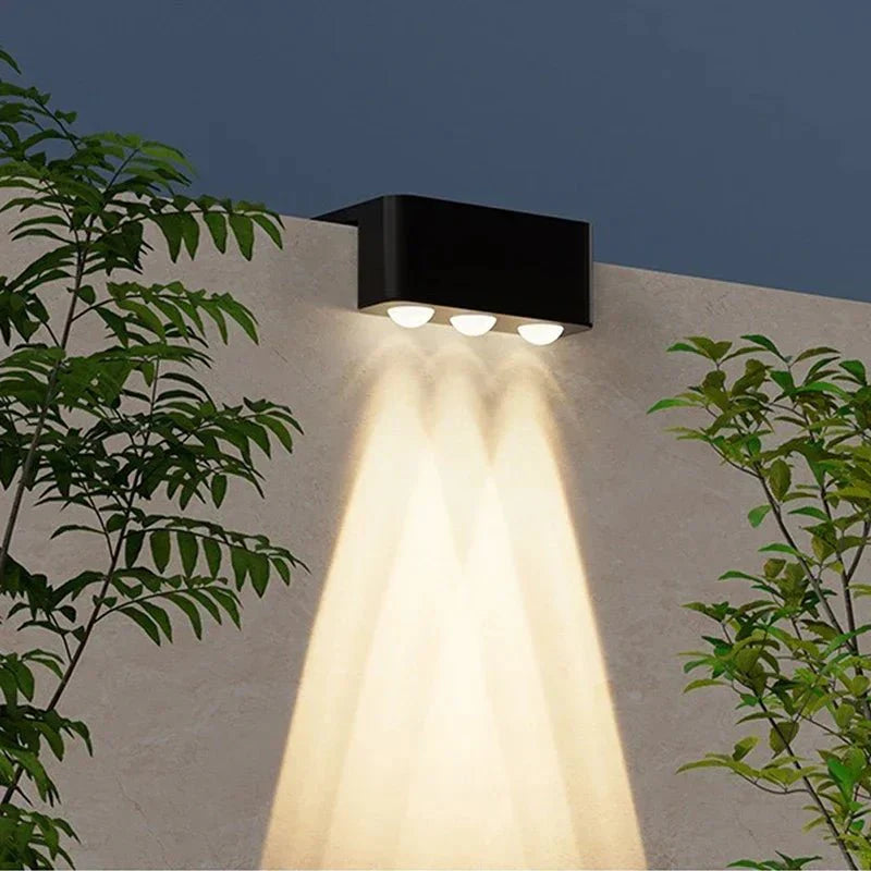 Applique Murale Solaire Faisceau vers le Bas - Lumière blanche froide - 2LED