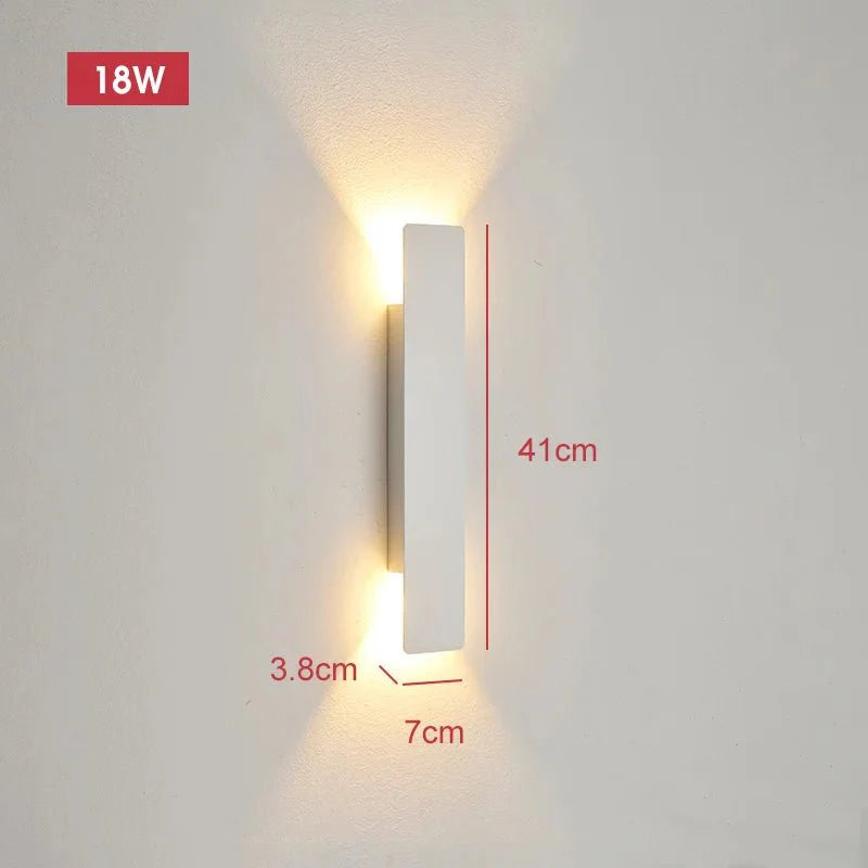Applique Murale Verticale - 40cm Blanc 18w