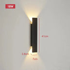 Applique Murale Verticale - 40cm Noir 8w
