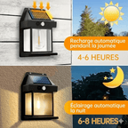 Applique Solaire Murale Style Vintage - Noir