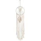 Attrape - rêve Macramé Minimaliste Beige Coton -