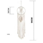 Attrape - rêve Macramé Minimaliste Beige Coton -