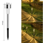Balise Solaire LED Piquet - B2 - Lumière blanc chaud