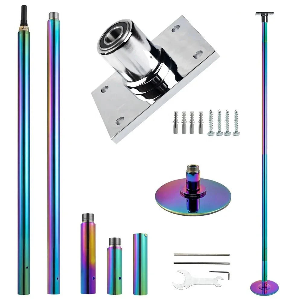 Barre de Pole Dance avec Fixation - Multicolore
