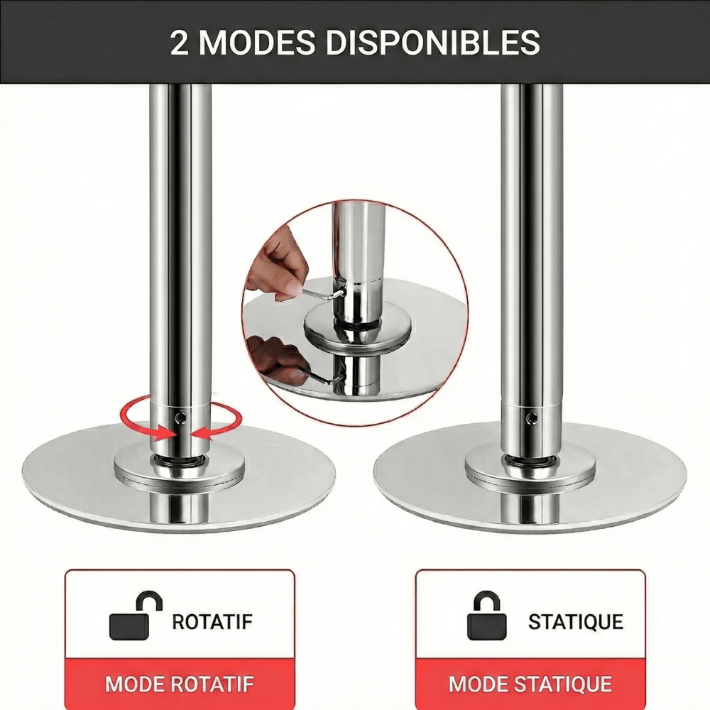 Barre de Pole Dance Sans Fixation Plafond -