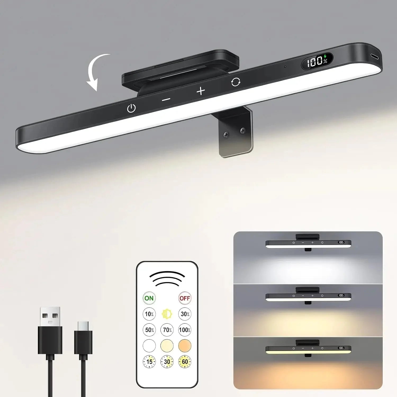 Barre Lumineuse LED Sans Fil - Noir
