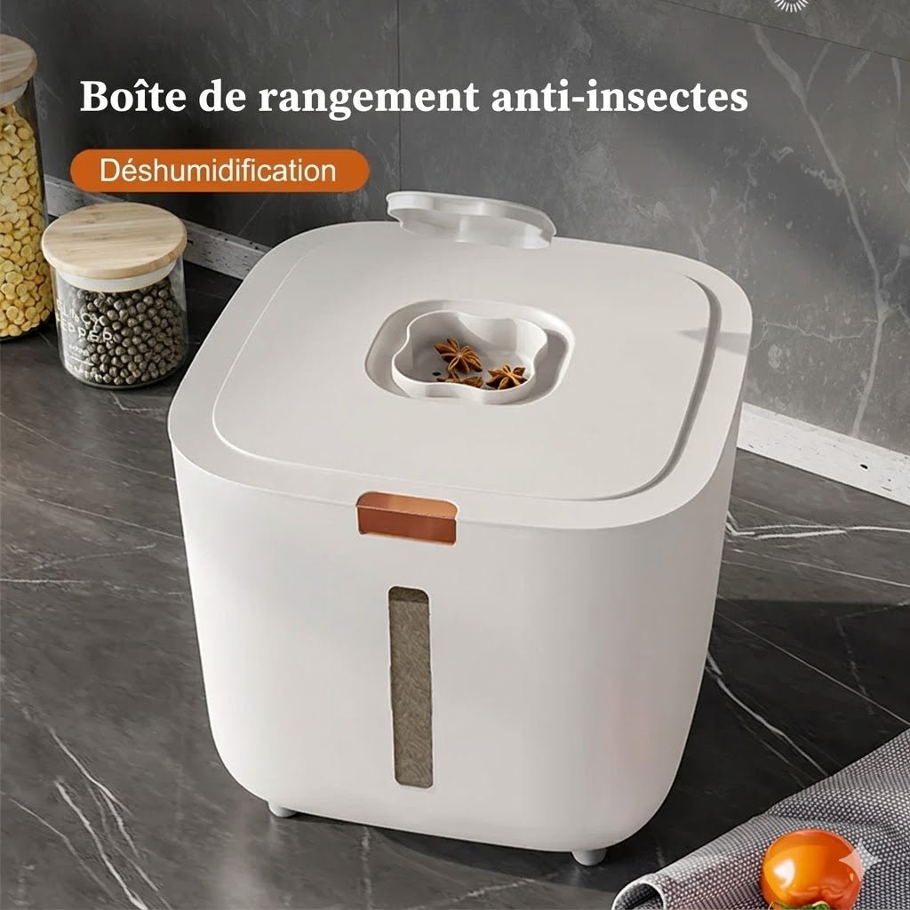 Boîte à Riz Hermétique Anti - Insectes et Anti - Humidité - 5kg