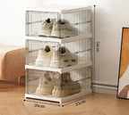 Boite Rangement Chaussures - 3 Étages - Clair
