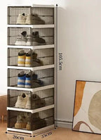 Boite Rangement Chaussures - 6 Étages - Foncé