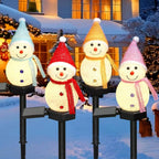 Bonhomme de Neige LED Solaire - Jaune