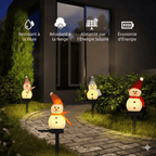 Bonhomme de Neige LED Solaire - Jaune