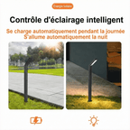 Borne Extérieure LED Solaire Moderne - Court