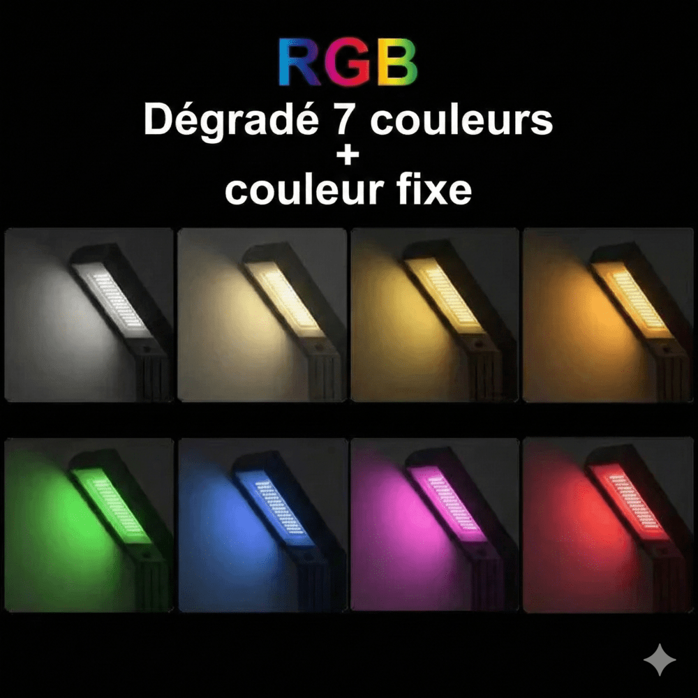Borne Extérieure LED Solaire Moderne - Court