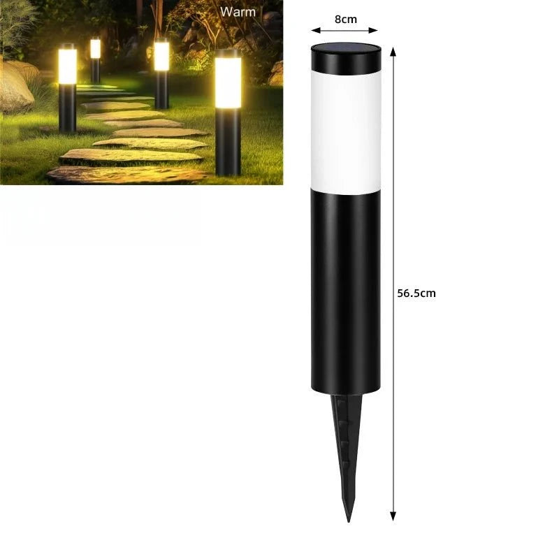 Borne Piquet Solaire Cylindrique Extérieur en Inox - L - Noir - Chaude