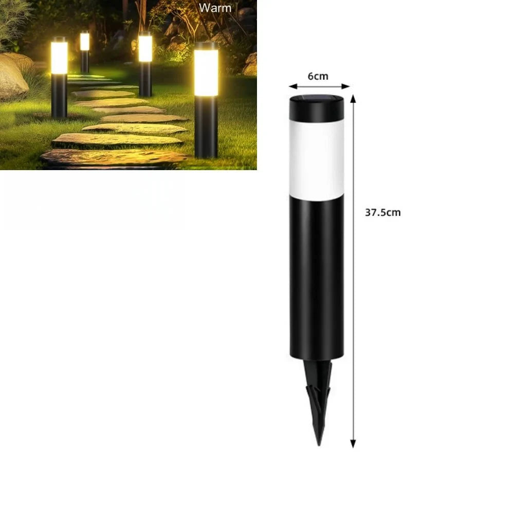 Borne Piquet Solaire Cylindrique Extérieur en Inox - S - Noir - Chaude