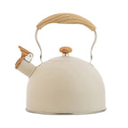 Bouilloire Sifflante Inox 2,5L Design Gaufré & Poignée Bois - A