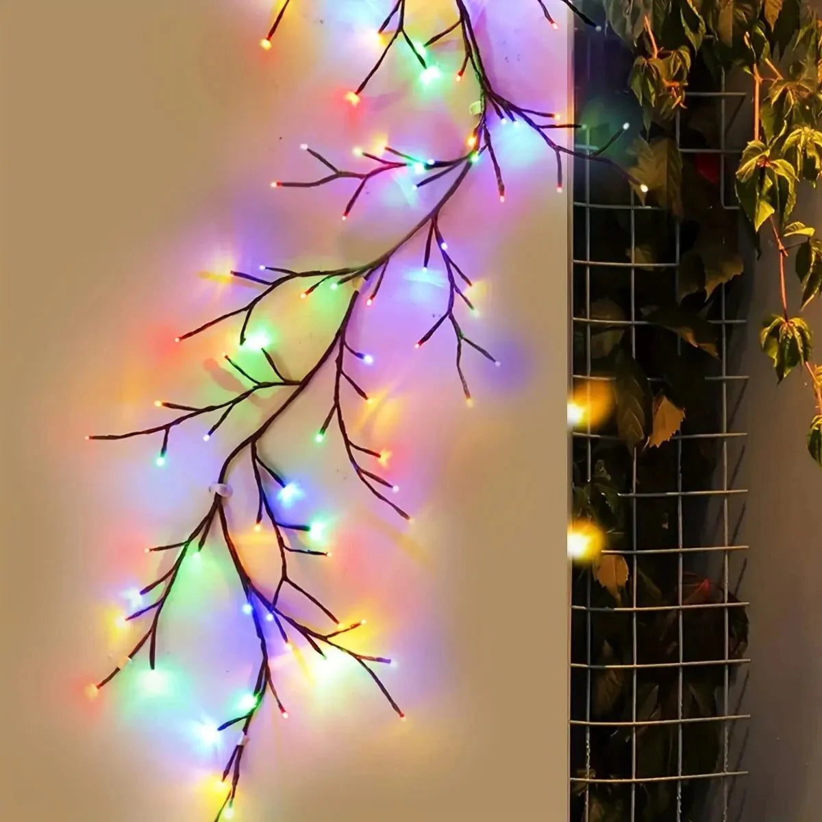 Branche Lumineuse LED Solaire Murale - Blanc chaud