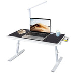 Bureau de Lit avec Tiroir et Lampe - Noir